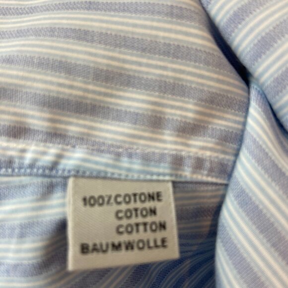 Caruso Shirt size 16 / 41 fitted Stripped Made in Italy - Picture 12 of 13